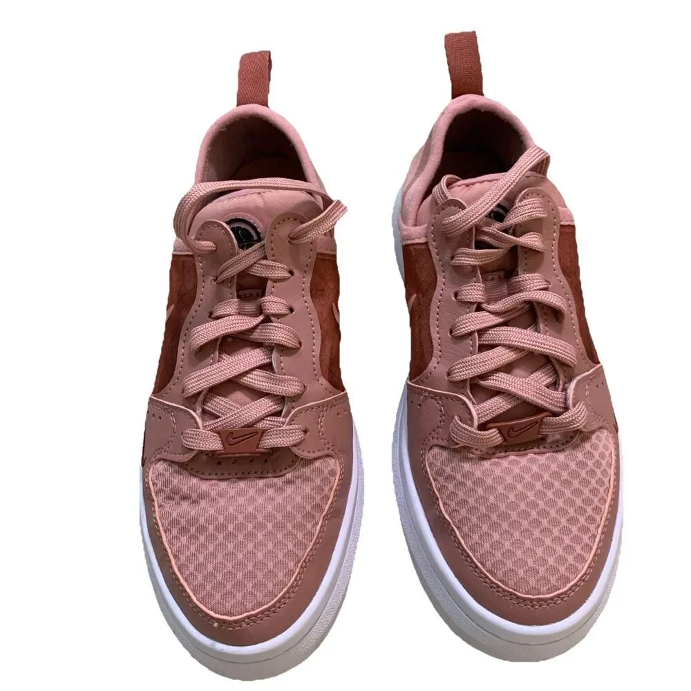 Nike Court Vision Women’s Tennis Shoes Alta TXT Rust Pink Platform Size 6M - Picture 2 of 9